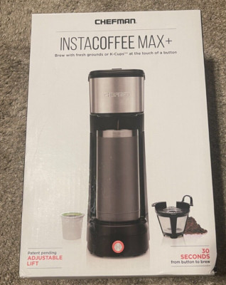 Chefman InstaCoffee Max Single-Serve Coffee Pod & Coffee Ground Brewer, NEW