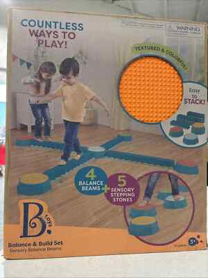 B. toys Interlocking Balancing Beams (Pack of 2)  BOX SLIGHTLY DAMAGED