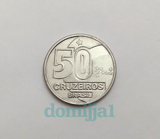 1991 Brazil 50 Cruzeiros Coin, KM #620.2 Uncirculated