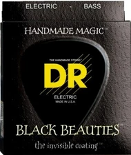 DR Strings BKB5-45 Black Beauties Coated 5-String Bass Strings Medium 45-125