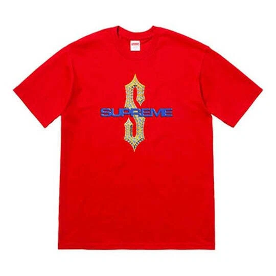 T shirt Supreme SS18 Diamonds neuf   L   Rouge