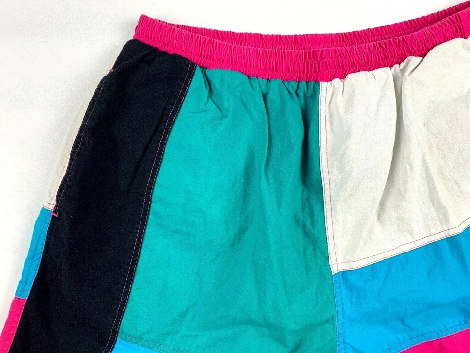 Bañador Southern Surf Para Hombre XL Multicolor Bloque de Color Malla Forrado Años 80 De Colección Foto 4 de 4