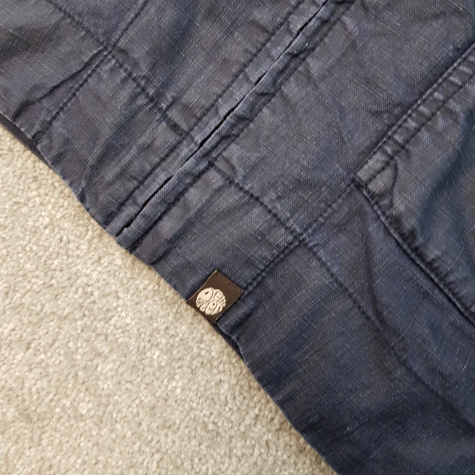 Pretty Green Mens Jacket Small Blue Navy Lightweight Linen Parka Casuals Liam - Image 2 of 4
