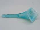 Fenton Blue Opalescent Diamond Lace Replacement Epergne Horn 8.75"  **One