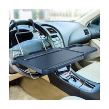 2 in 1 Car Steering Wheel Tray / Back Seat Headrest Tray for Eating Food Drin...