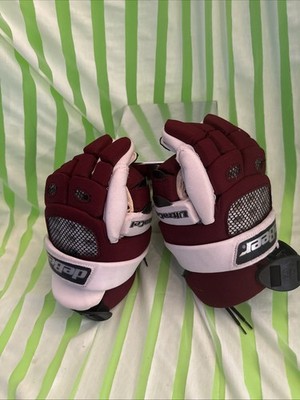 D Beer Ultra Cell Lacrosse Gloves, Burgundy, And White