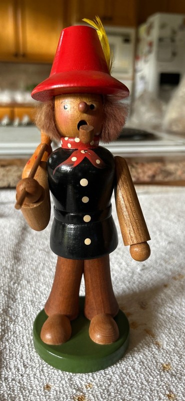 Traditional German wooden Incense Smoker - Hiker. About 8" in height