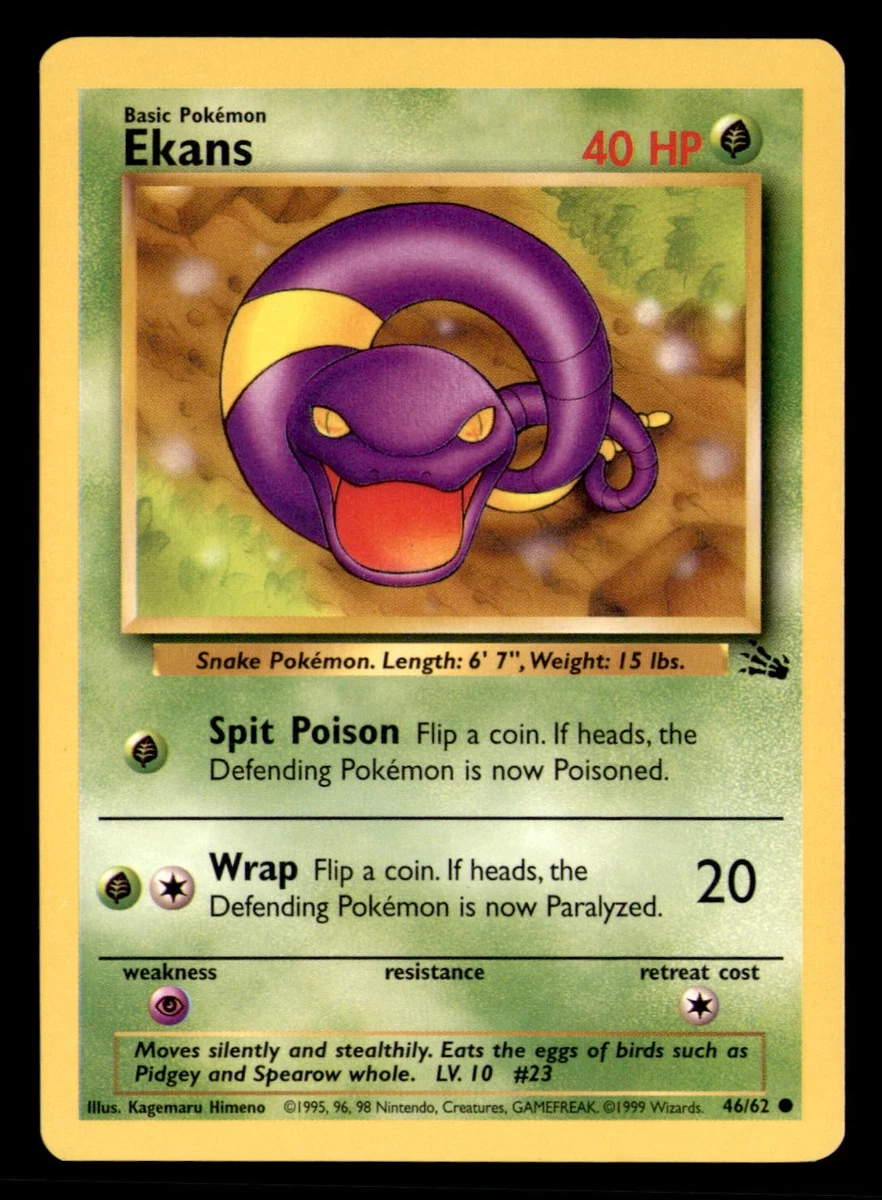 pokemon ekans card Vintage Common (Japanese) - Ekans Team Rocket Pokemon Card #023 main image 0