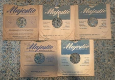 5 Majestic 78 RPM Label 10" Record Company Stock Sleeve Vinyl FREE USA SHIPPING