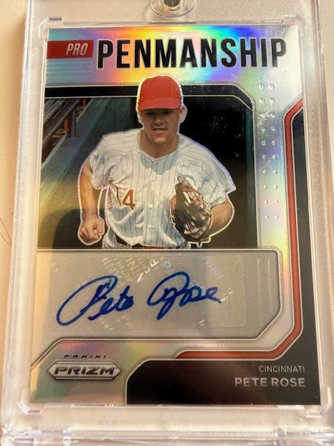 2022 Prizm Pro Penmanship Pete Rose Auto No. PP-PR