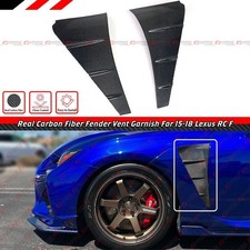15-18 Lexus Rc F Real Carbon Fiber Front Fender Side Vent Cover Garnish Trim