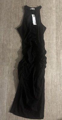 NWT Michael Stars Black Midi Dress Tank Halter Dress size Large