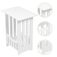 Mini Makeup Desk Child White Wood Stand Big Nightstand Side Table Living Room