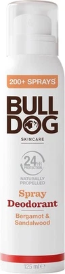 WILKINSON SWORD LTD BULLDOG Skincare for Men Bergamot Sandalwood Spray Men's Natural Deodorant 125ml