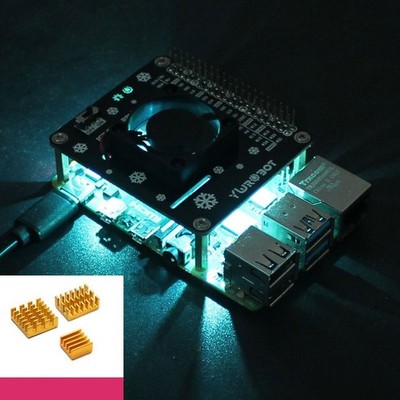 Aktiver Lüfter HAT für Raspberry Pi 54B3B Plus mit verbessertem Kühlsystem