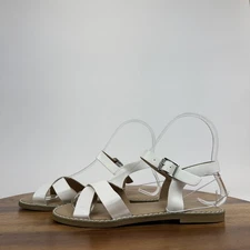 New Girls Big Kids Tucker + Tate Tarya White Strappy Adjustable Sandals Size 2 Y