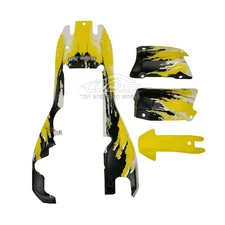 Plastic RC Car Body Shell Cover Kit Black and Yellow For 1/5 Hpi Rv Km Baja 5B