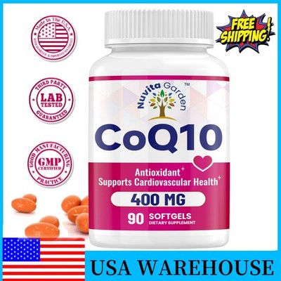 CoQ10 400 mg 90 Softgels, Heart Support, Gluten Free