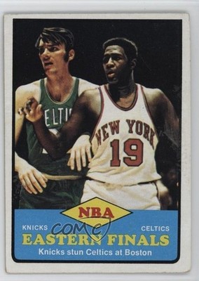1973-74 Topps NBA Eastern Finals Willis Reed Hank Finkel #66 Rookie RC HOF 12p5