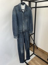 Rag Bone Women Dark Blue Cotton V-Neck Long Sleeve Jumpsuit Petite Size XS