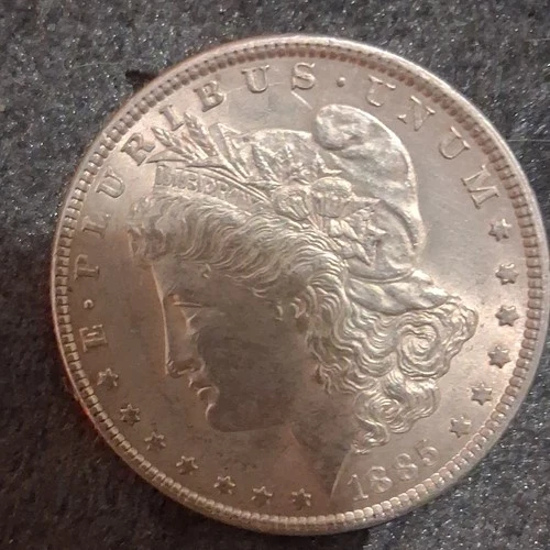 1885 Morgan Silver Dollar $1 Coin 0.9 Fineness Uncertified Collectible US Coin
