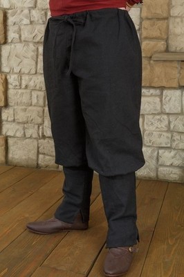 Mytholon Ketill Hose Baumwolle Schwarz  XS/S Larp Mittelalter #17313