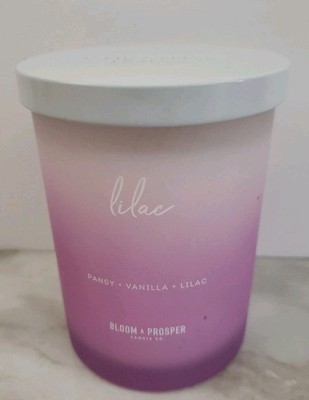 NEW Bloom And Prosper Candle Co Lilac Scent Pansy + Vanilla  + Lilac Candle New 