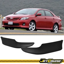 Fits 11 12 13 Toyota Corolla OE Style Front Bumper Lip Side Splitter Aprons PP