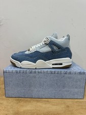 New Nike Air Jordan 4 Retro Tex Denim Sail Gum Women's Size 8W IB6716-100   