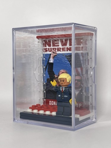 Minifigur Vitrine für Lego Donald Trump Never Surrender MINIFIGUREN ENTHALTEN - Bild 3 von 5