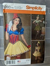 Simplicity 1093 Princess Steampunk sewing pattern Misses sz 14-22 uncut
