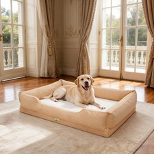 Dog Bed Waterproof Orthopedic Pet Sofa with Bolster Oxford Cover Washable M-3XL