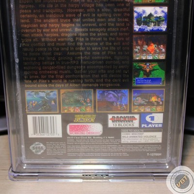 PSA 9.8 B - Albert Odyssey: Legend of Eldean Sega Saturn 1997 NEW