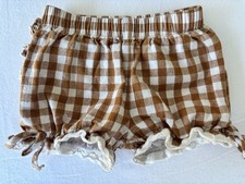 Baby Girl Sweet Honey Gingham Ruffle Shorts Size 12 Months
