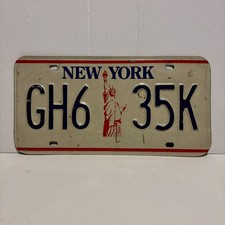 New York License Plate GH6 35K Statue of Liberty Design Collectible Souvenir NY