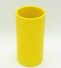 Vintage HAEGER Cylindrical Vase MCM Style Bright Canary Yellow 7" tall
