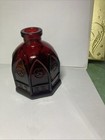 Vintage Wheaton NJ Glass Bottle Ruby Red Carter Cathedral Ink Well 2.5”D — photo 4
