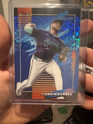 2026 Topps Finest Baseball Corbin Burnes Uncommon Blue Mini Diamond /150