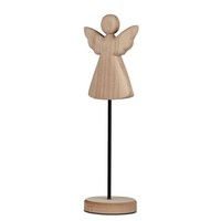 Dekoobjekt Engel Nature Auf Fuß H. 46Cm Aus Holz Mit Metall Formano Wa