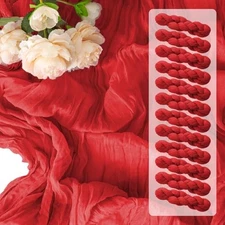 12 Pack Table Runner 10FT Cheesecloth Table Runner 21 x 120 inch 12Pack Red