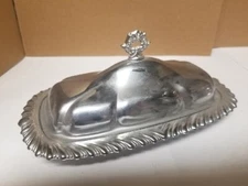 Vintage Shelton Ware 7.5" Chrome Butter Dish