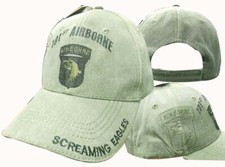 U.S. Army Hat / 101st Airborne Division Washed OD Green Baseball Cap LICENSED