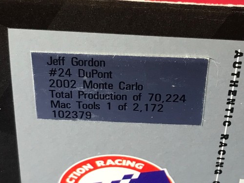 X1-3 JEFF GORDON #24 DUPONT 2002 CHEVY MONTE CARLO - Picture 5 of 6