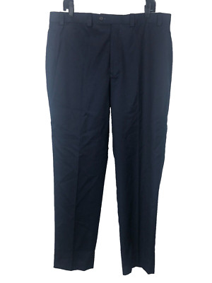 Lauren Ralph Lauren Dress Pants Mens 38x32 Blue Check 100% Wool Office Career
