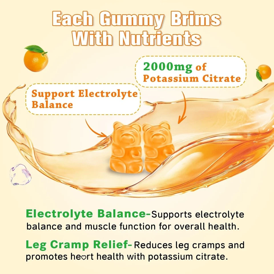 Pack de 2 gomitas de citrato de potasio - Alta potencia 60 unidades 60 (paquete de 2) Foto 2 de 4