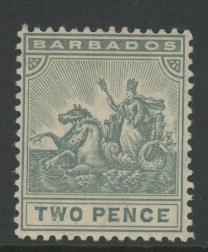BARBADOS, MINT, #95 OG LH, WMK 3, CRISP & CENTERED, NICE COLOR