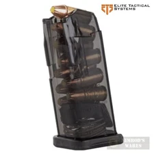 ETS Glock 26 G26 Gen 1-5 9mm 10-Round MAGAZINE Carbon Smoke SMK-GLK-26 FAST SHIP