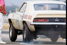 Bob Fisher's 1969 Super Stock Chevrolet Camaro smokes tires an- 1969 Old Photo