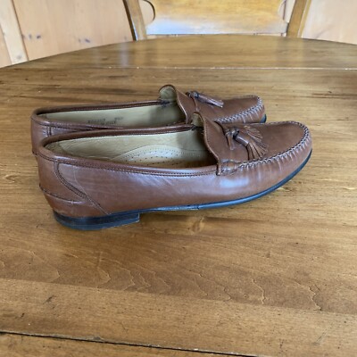 BALLY Switzerland Zack Suede Loafer Tassel Tan Leather Men’s 7 Womens 8/8.5 Vintage BALLY (Swiss) Exotic Leather Tassel Loafer: 41.5D  main image 2