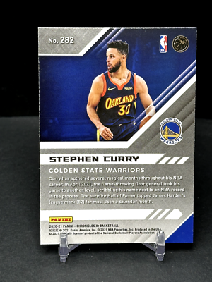 2020-21 Chronicles Stephen Curry Pink Panini Xr #282 Golden State